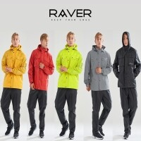 RAVER 레이버 오토바이 사람우의 비옷 우비 바이크 레인자켓 방수 우비세트